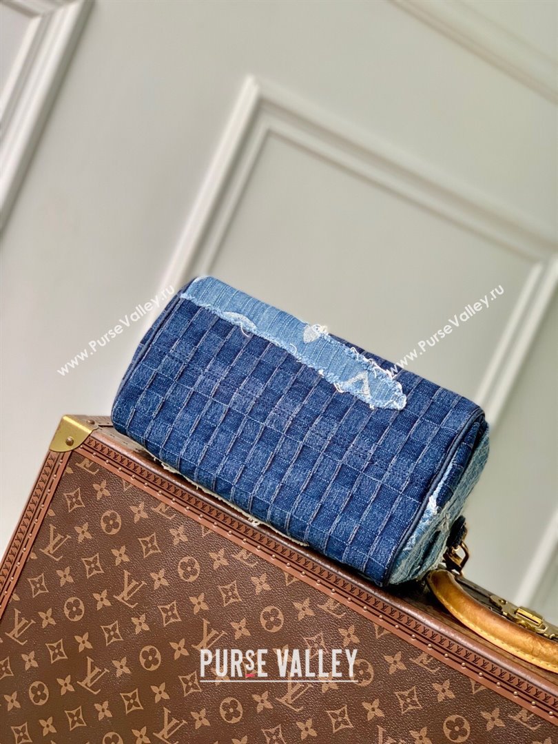 Louis Vuitton Speedy 25 Bandouliere in Blue Denim M15276 2025 (K-25102711)