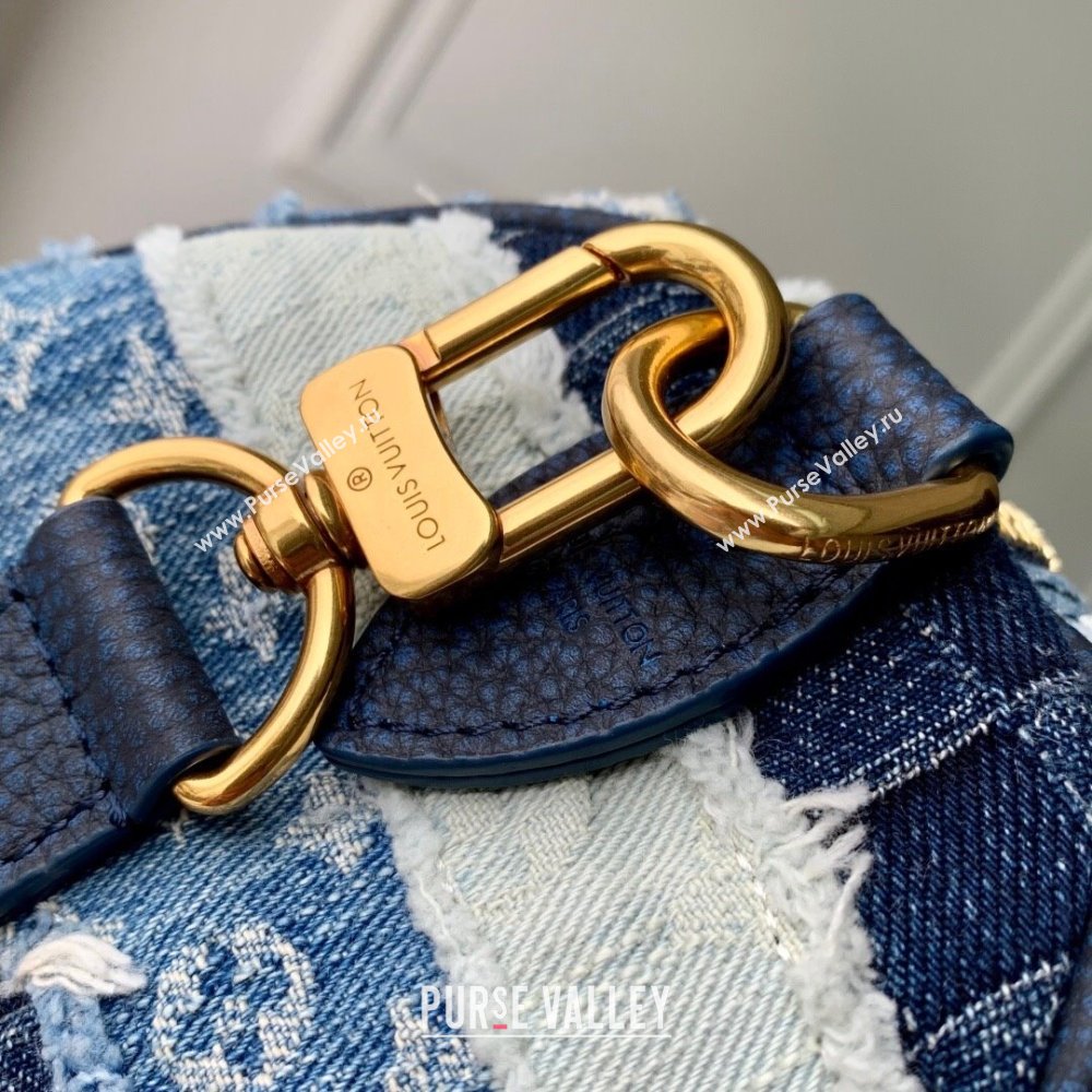 Louis Vuitton Speedy 25 Bandouliere in Blue Denim M15276 2025 (K-25102711)