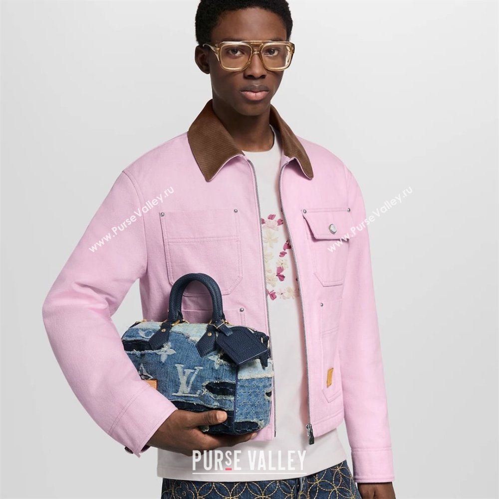 Louis Vuitton Speedy 25 Bandouliere in Blue Denim M15276 2025 (K-25102711)