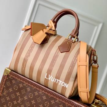 Louis Vuitton Speedy P9 Bandouliere 30 Bag in Stripe Calf Leather M14064 Beige 2025 (K-2510271216)