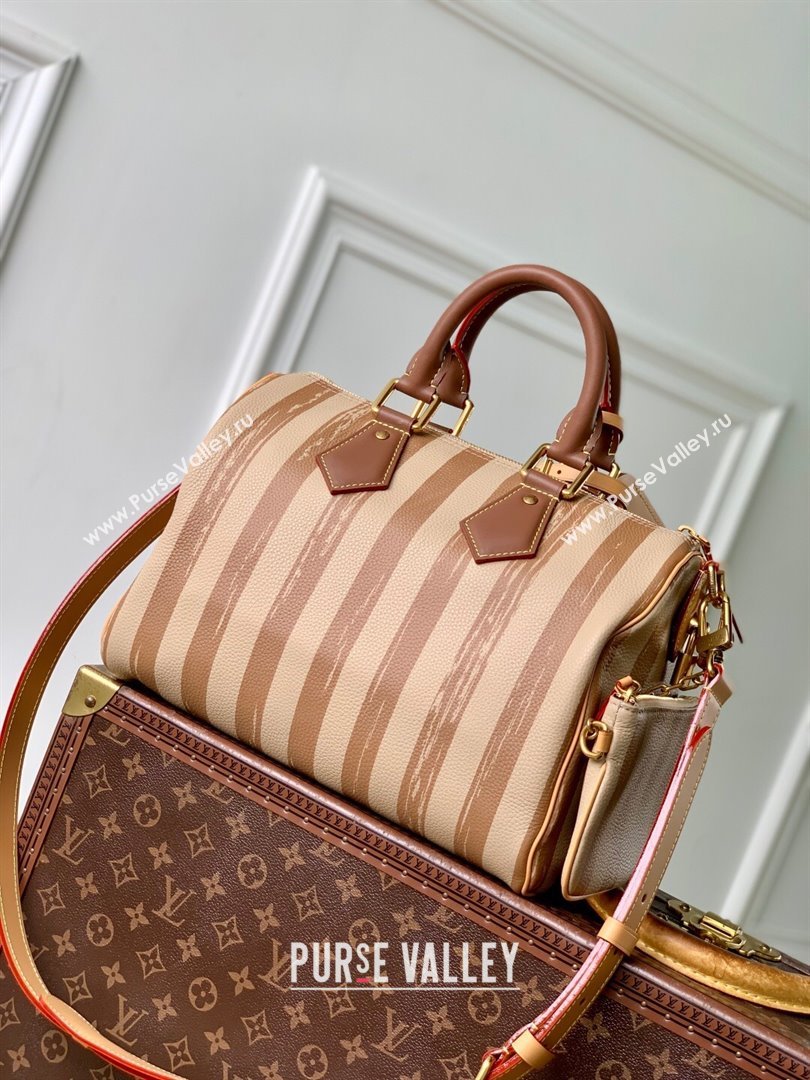 Louis Vuitton Speedy P9 Bandouliere 30 Bag in Stripe Calf Leather M14064 Beige 2025 (K-2510271216)