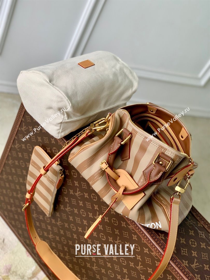 Louis Vuitton Speedy P9 Bandouliere 30 Bag in Stripe Calf Leather M14064 Beige 2025 (K-2510271216)