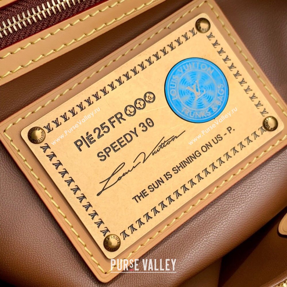 Louis Vuitton Speedy P9 Bandouliere 30 Bag in Stripe Calf Leather M14064 Beige 2025 (K-2510271216)