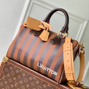 Louis Vuitton Speedy P9 Bandouliere 30 Bag in Stripe Calf Leather M14064 Brown 2025 (K-25110402)