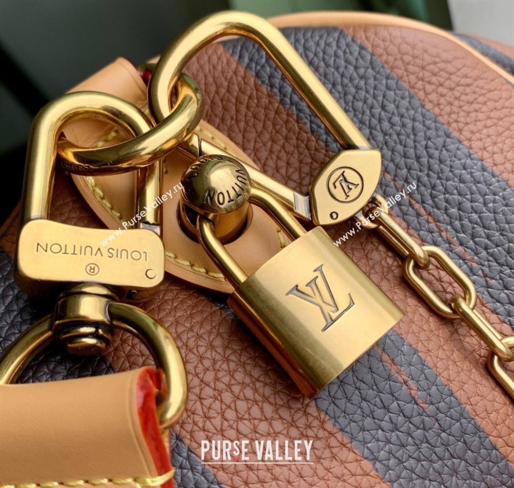 Louis Vuitton Speedy P9 Bandouliere 30 Bag in Stripe Calf Leather M14064 Brown 2025 (K-25110402)