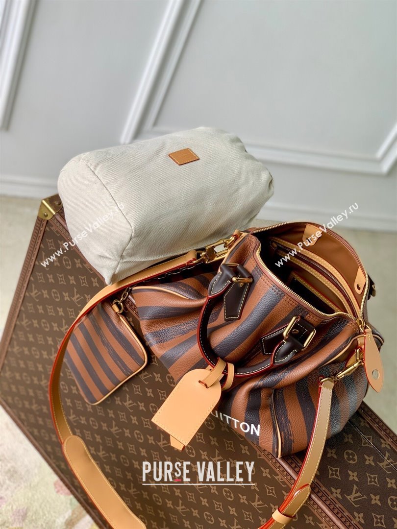 Louis Vuitton Speedy P9 Bandouliere 30 Bag in Stripe Calf Leather M14064 Brown 2025 (K-25110402)