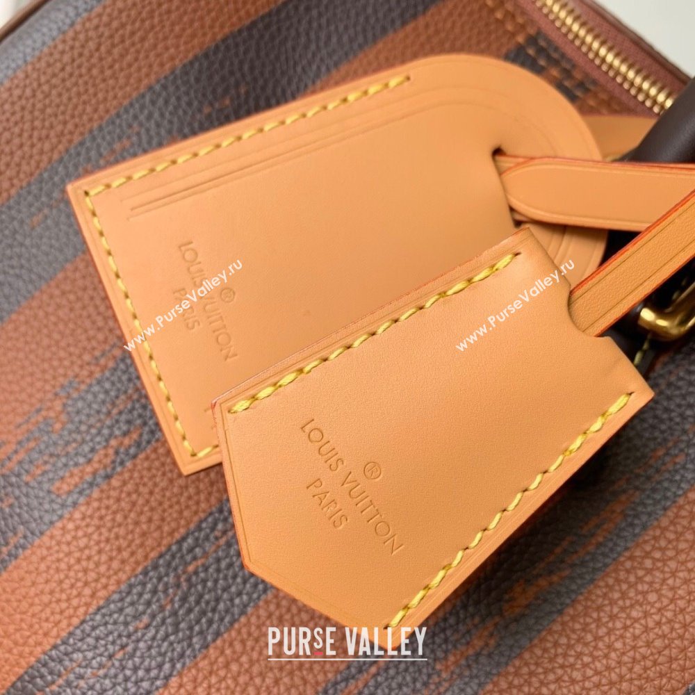 Louis Vuitton Speedy P9 Bandouliere 40 Bag in Stripe Calf Leather M24438 Brown 2025 (K-25110403)