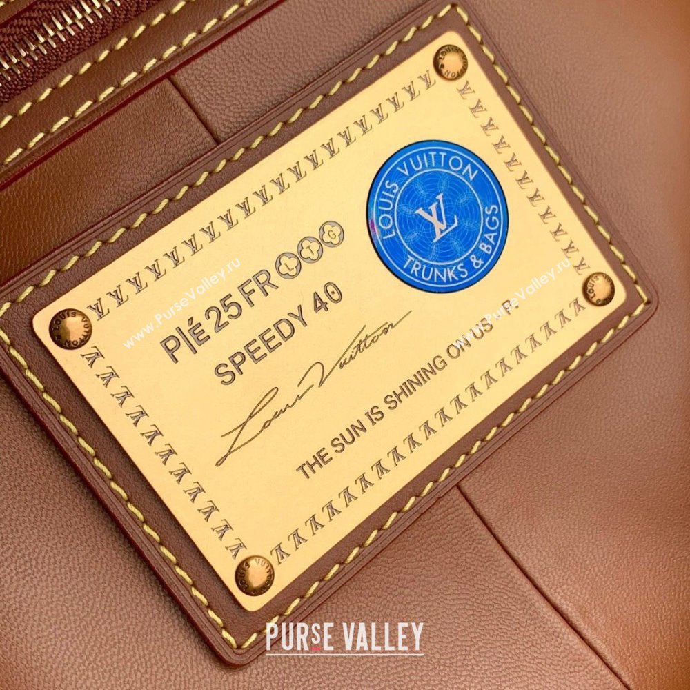 Louis Vuitton Speedy P9 Bandouliere 40 Bag in Stripe Calf Leather M24438 Brown 2025 (K-25110403)