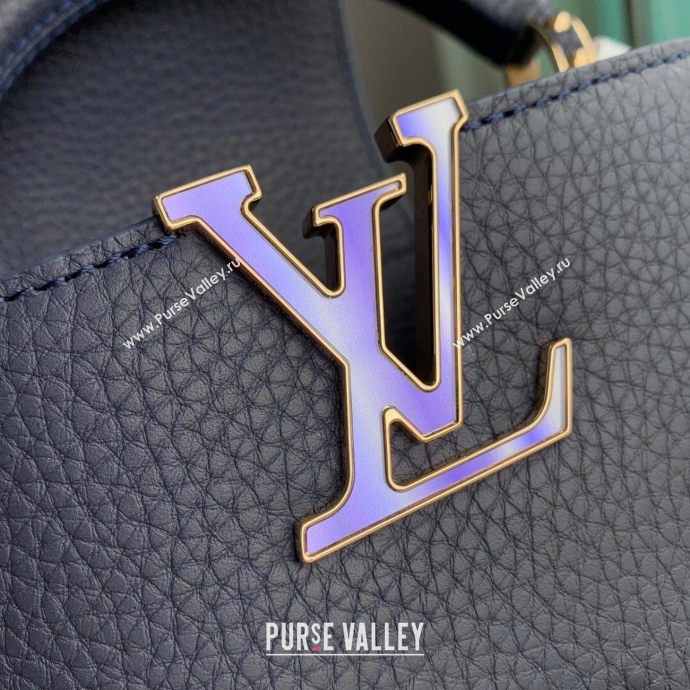 Louis Vuitton Capucines Mini Bag with Chain in Blue Taurillon Leather M14970 2025 (K-25102506)