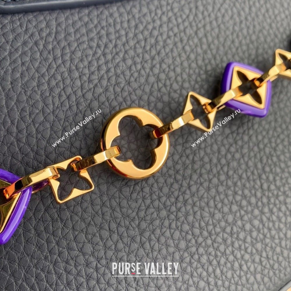 Louis Vuitton Capucines Mini Bag with Chain in Blue Taurillon Leather M14970 2025 (K-25102506)