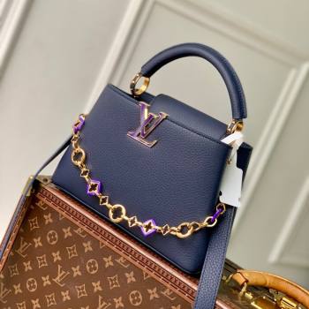 Louis Vuitton Capucines BB Bag with Chain in Blue Taurillon Leather M14970 2025 (K-25102507)