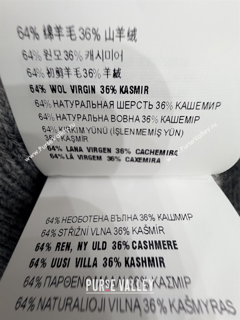 Miu Miu Wool  Cashmere Zipped Cardigan M102801 Grey 2025 (Q-25102502)