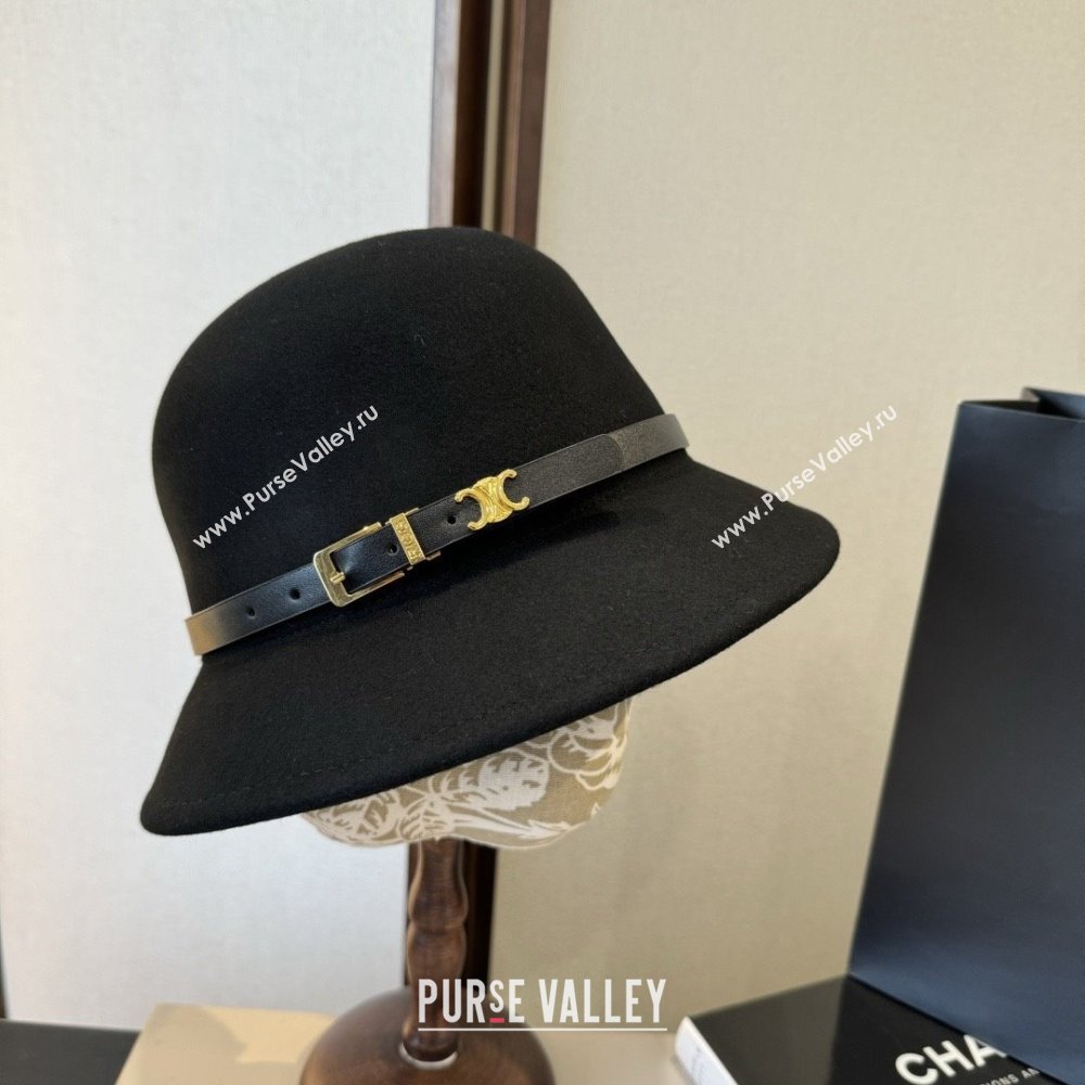 Celine Wool Hat C103014 Black 2025 (A-25103014)