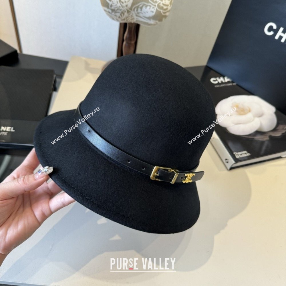 Celine Wool Hat C103014 Black 2025 (A-25103014)