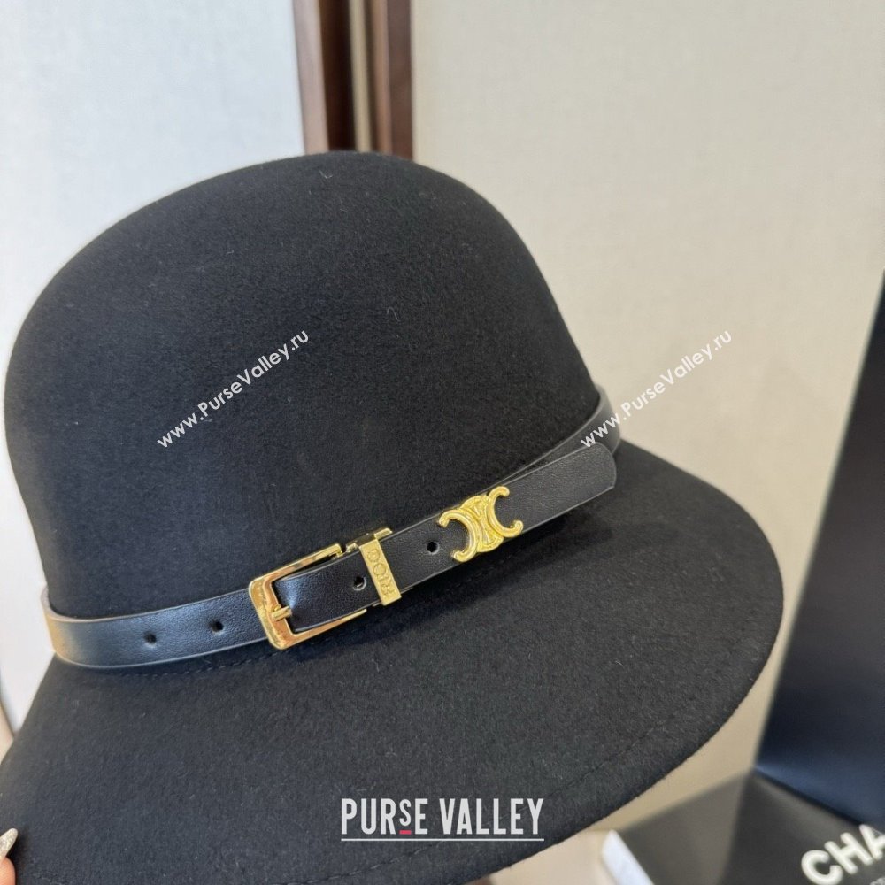 Celine Wool Hat C103014 Black 2025 (A-25103014)