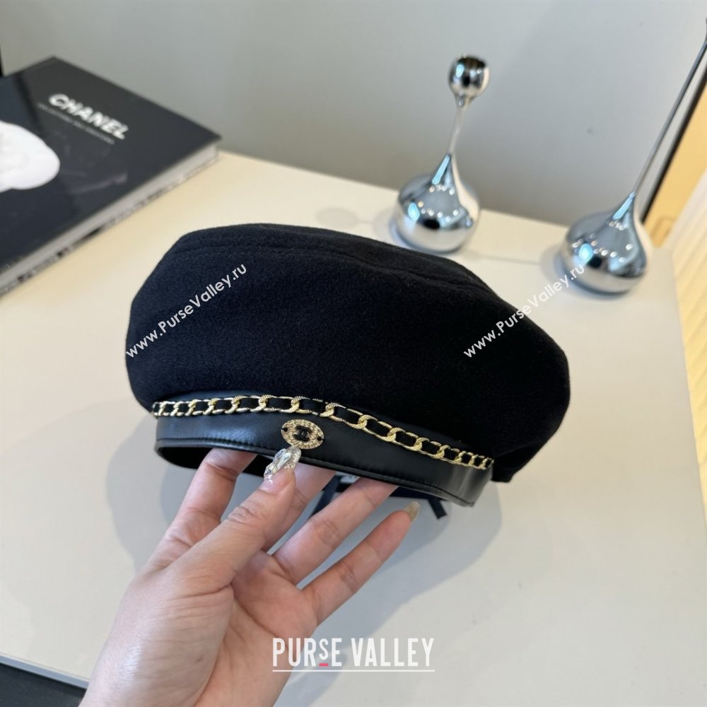 Chanel Beret Hat CH103103 Black 2025 (A-25103103)