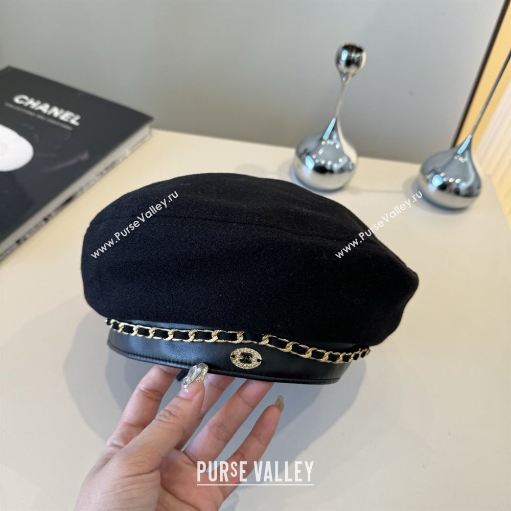 Chanel Beret Hat CH103103 Black 2025 (A-25103103)