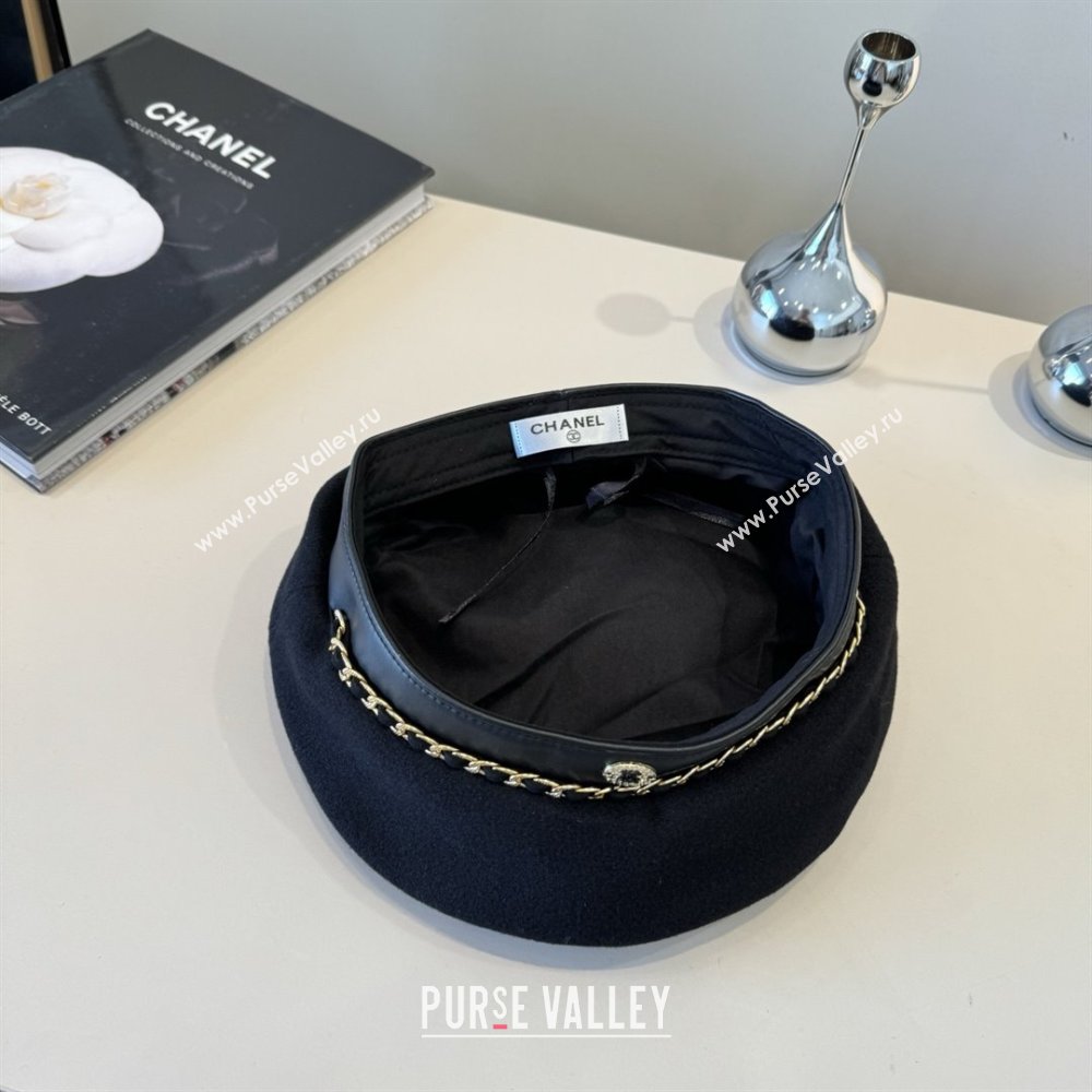 Chanel Beret Hat CH103103 Black 2025 (A-25103103)