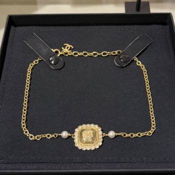 Chanel Choker Necklace with Square Pendant CH103110 Gold 2025 (YF-25103110)