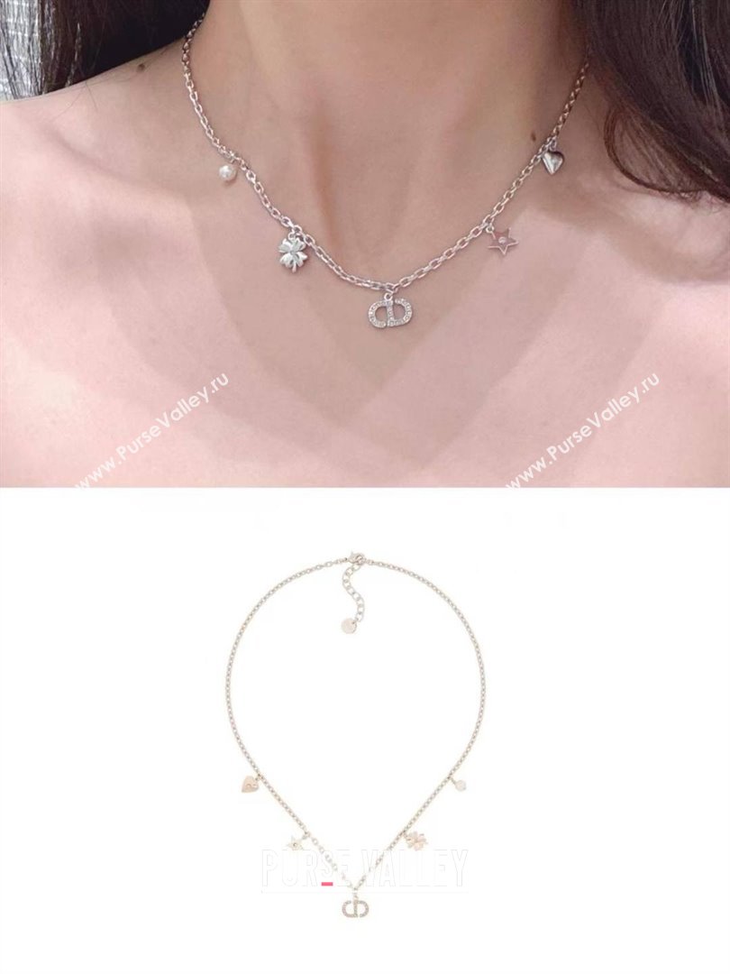 Dior CD Necklace with Star D103127 Silver 2025 (YF-25103127)