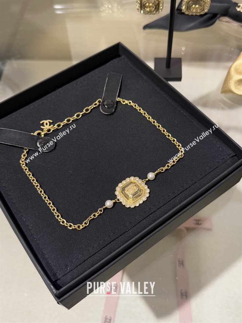 Chanel Choker Necklace with Square Pendant CH103110 Gold 2025 (YF-25103110)