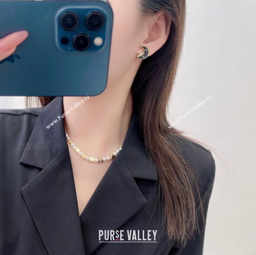 Chanel Moon Earrings CH103105 Black 2025 (A-25110105)