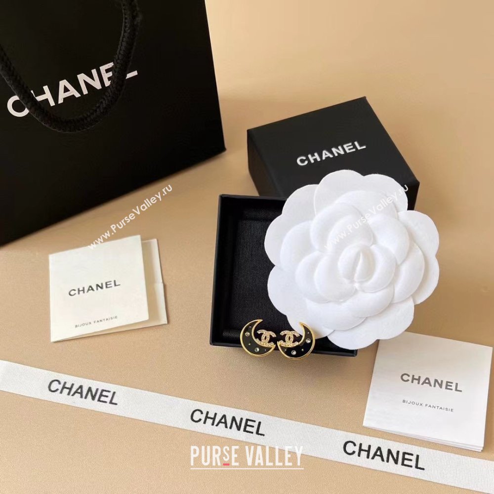 Chanel Moon Earrings CH103105 Black 2025 (A-25110105)