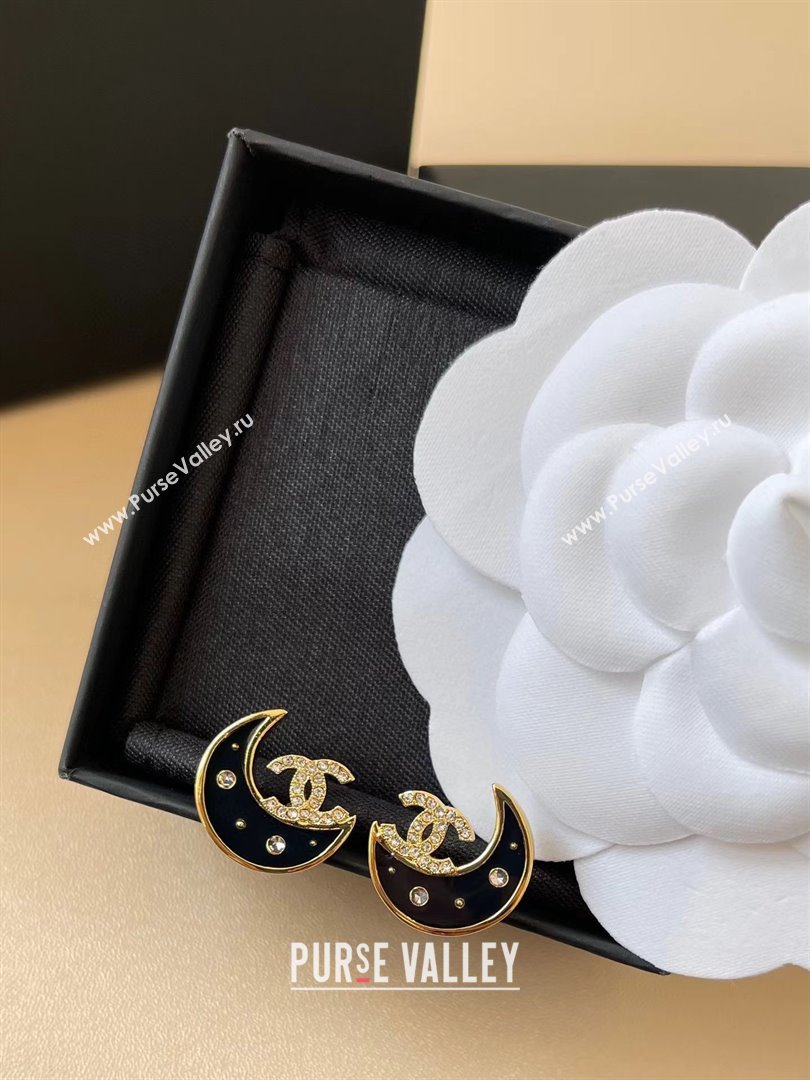 Chanel Moon Earrings CH103105 Black 2025 (A-25110105)