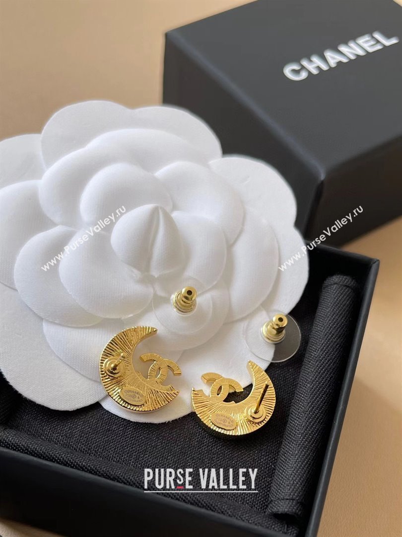 Chanel Moon Earrings CH103105 Black 2025 (A-25110105)