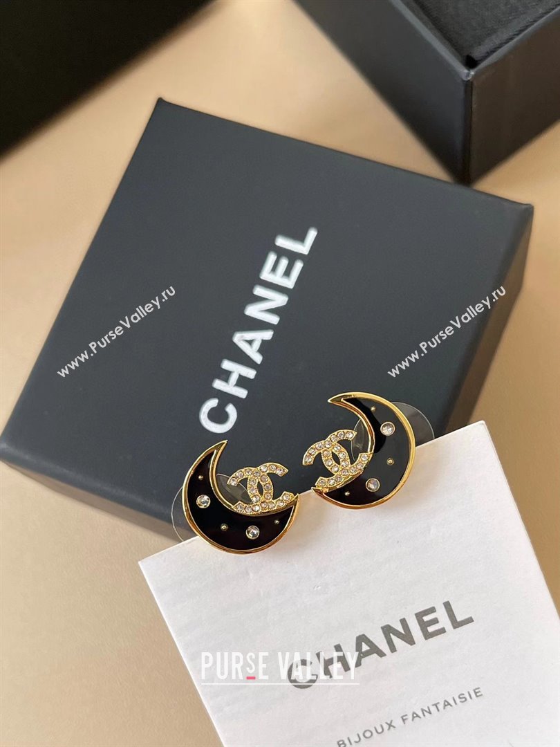 Chanel Moon Earrings CH103105 Black 2025 (A-25110105)