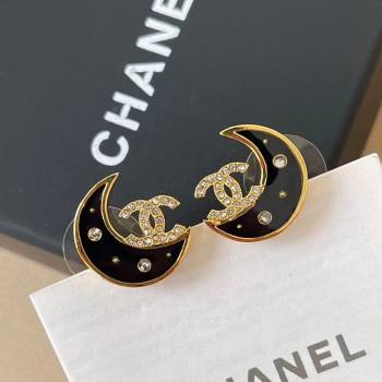 Chanel Moon Earrings CH103105 Black 2025 (A-25110105)
