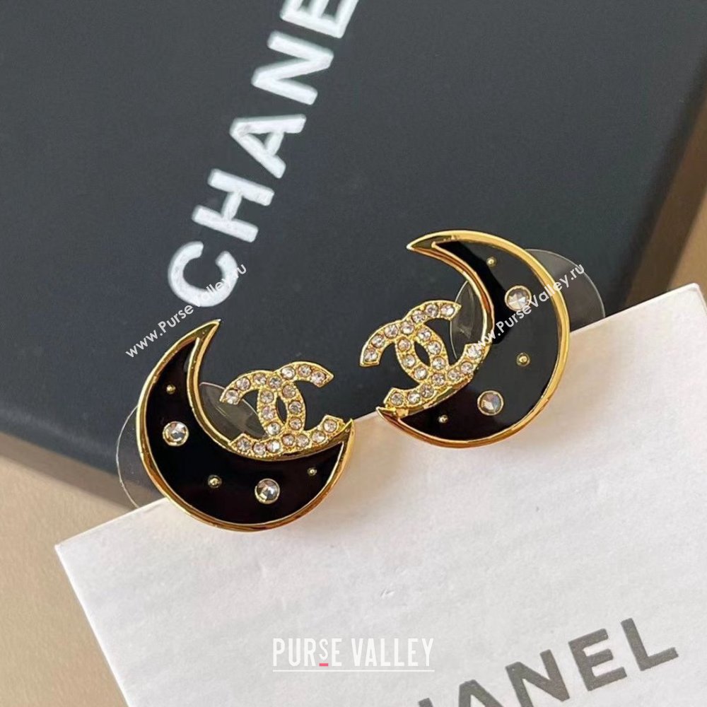 Chanel Moon Earrings CH103105 Black 2025 (A-25110105)