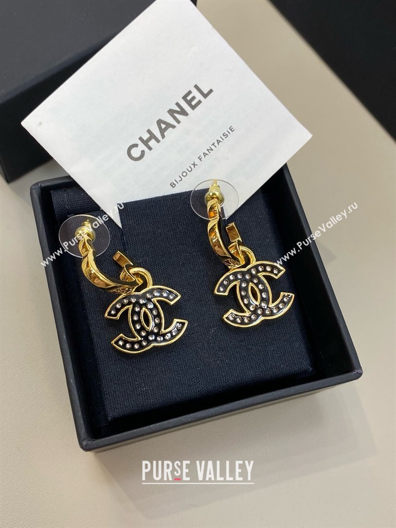 Chanel Moon Earrings CH103106 Black 2025 (YF-25110106)