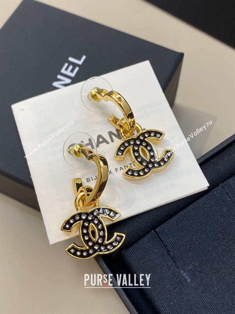 Chanel Moon Earrings CH103106 Black 2025 (YF-25110106)