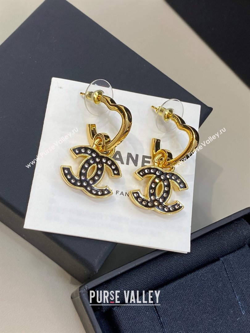 Chanel Moon Earrings CH103106 Black 2025 (YF-25110106)