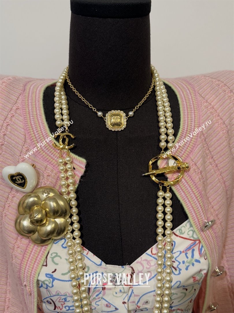Chanel Choker Necklace with Square Pendant CH103110 Gold 2025 (YF-25103110)