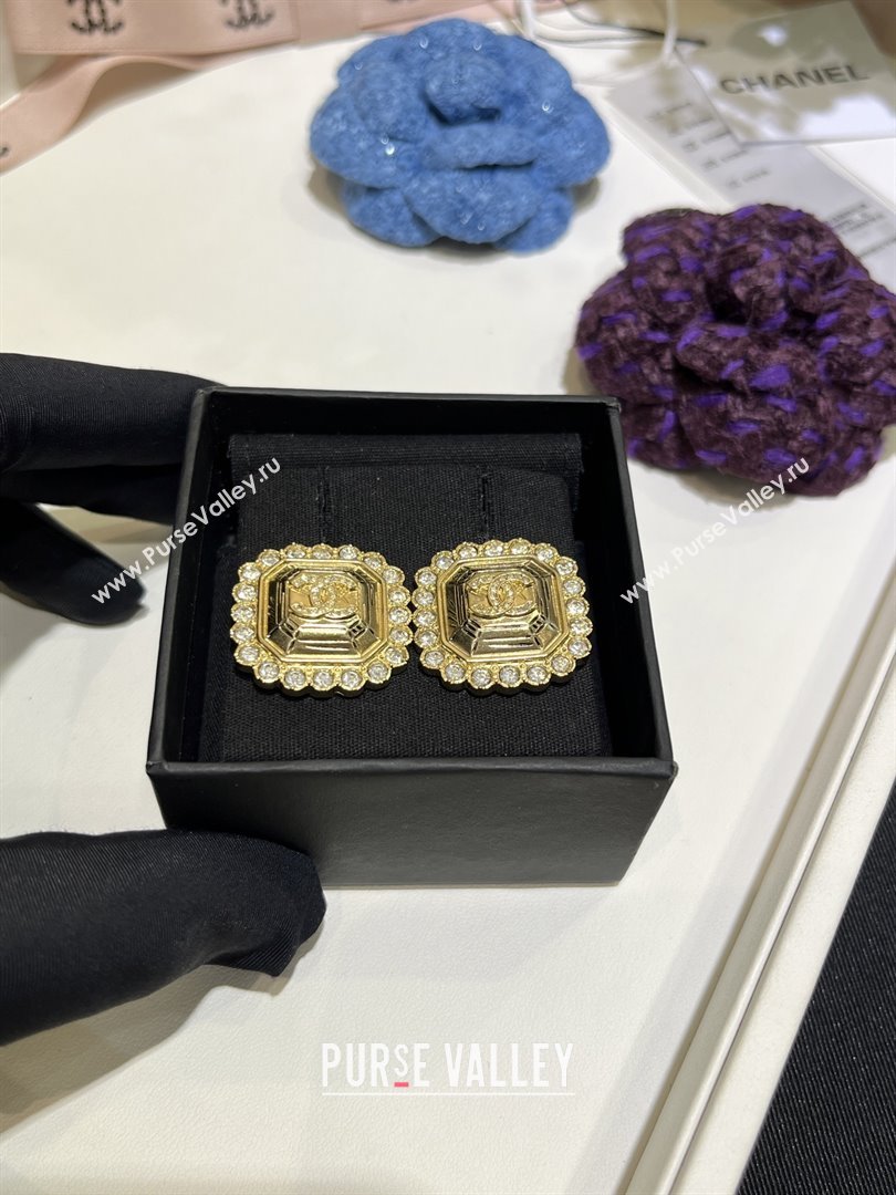 Chanel Square Earrings CH103111 Gold 2025 (YF-25103111)