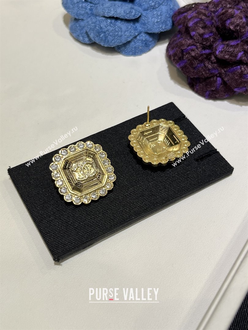 Chanel Square Earrings CH103111 Gold 2025 (YF-25103111)