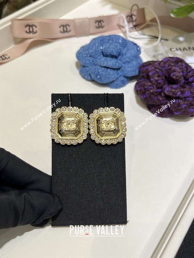 Chanel Square Earrings CH103111 Gold 2025 (YF-25103111)