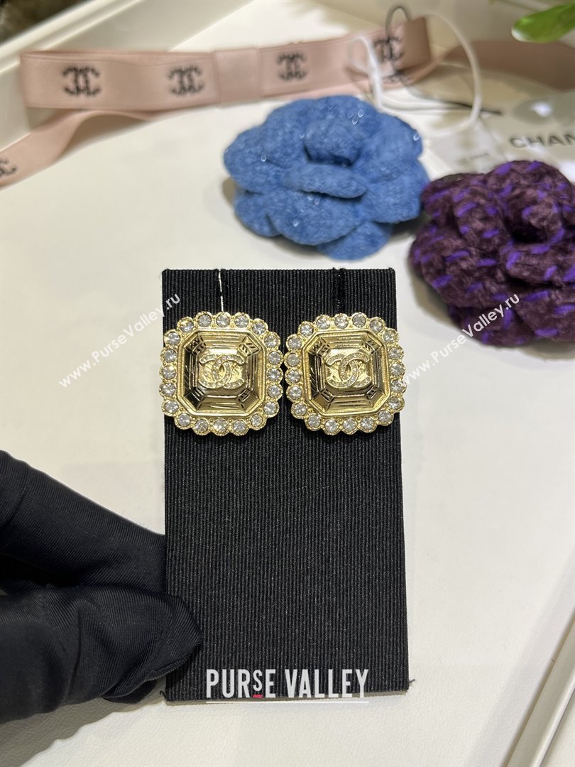 Chanel Square Earrings CH103111 Gold 2025 (YF-25103111)
