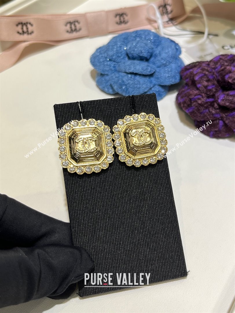 Chanel Square Earrings CH103111 Gold 2025 (YF-25103111)