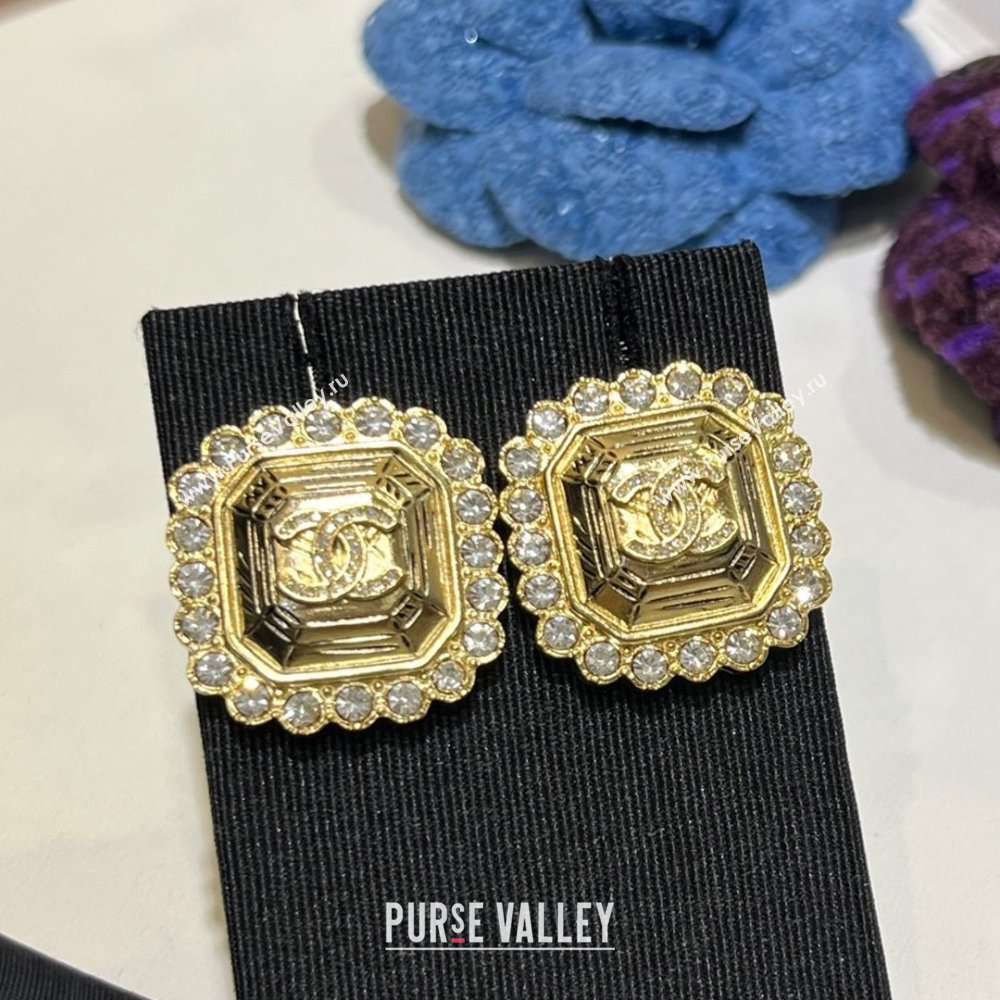 Chanel Square Earrings CH103111 Gold 2025 (YF-25103111)