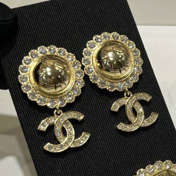 Chanel Round Pendant Earrings M110302 Gold 2025 (YF-25110302)