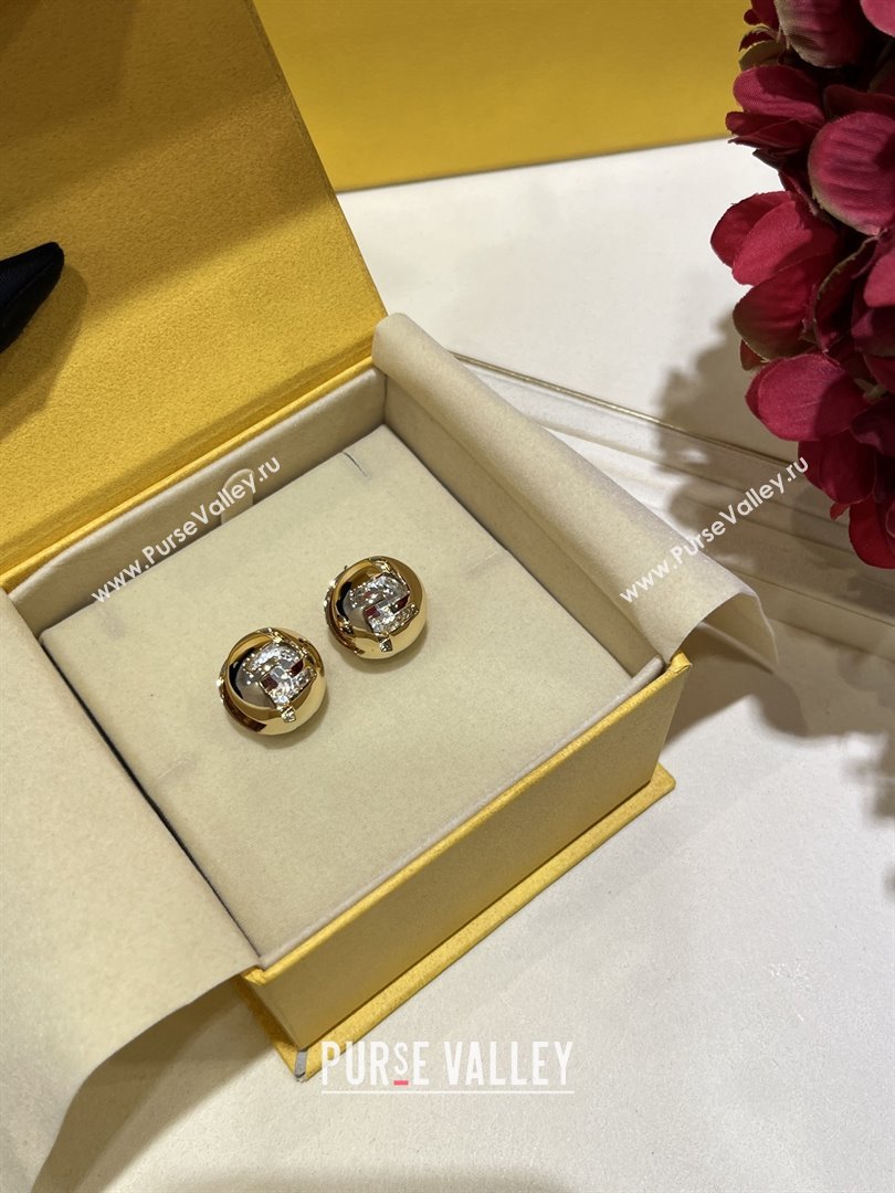 Fendi Sphera Earrings F10309 Gold 2025 (YF-25110309)