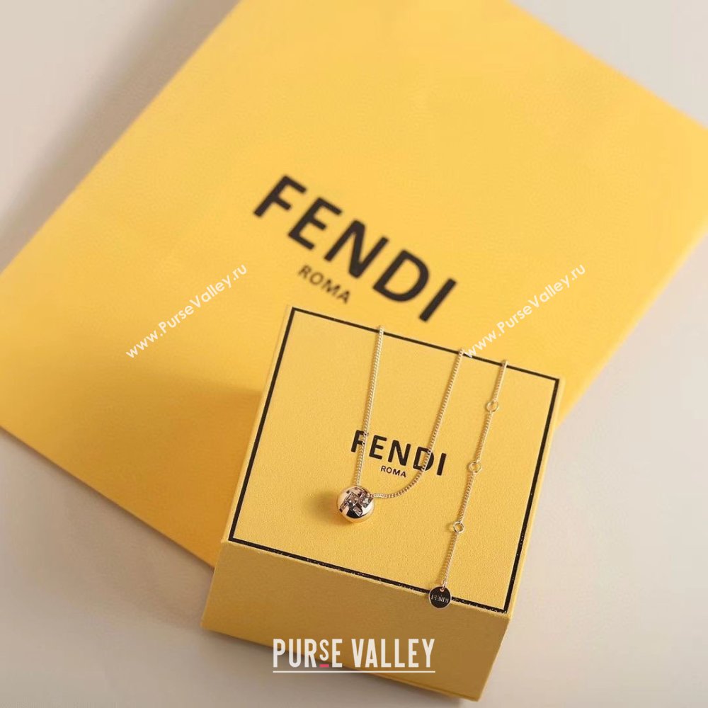 Fendi Sphera Necklace F110310 Gold 2025 (YF-25110310)