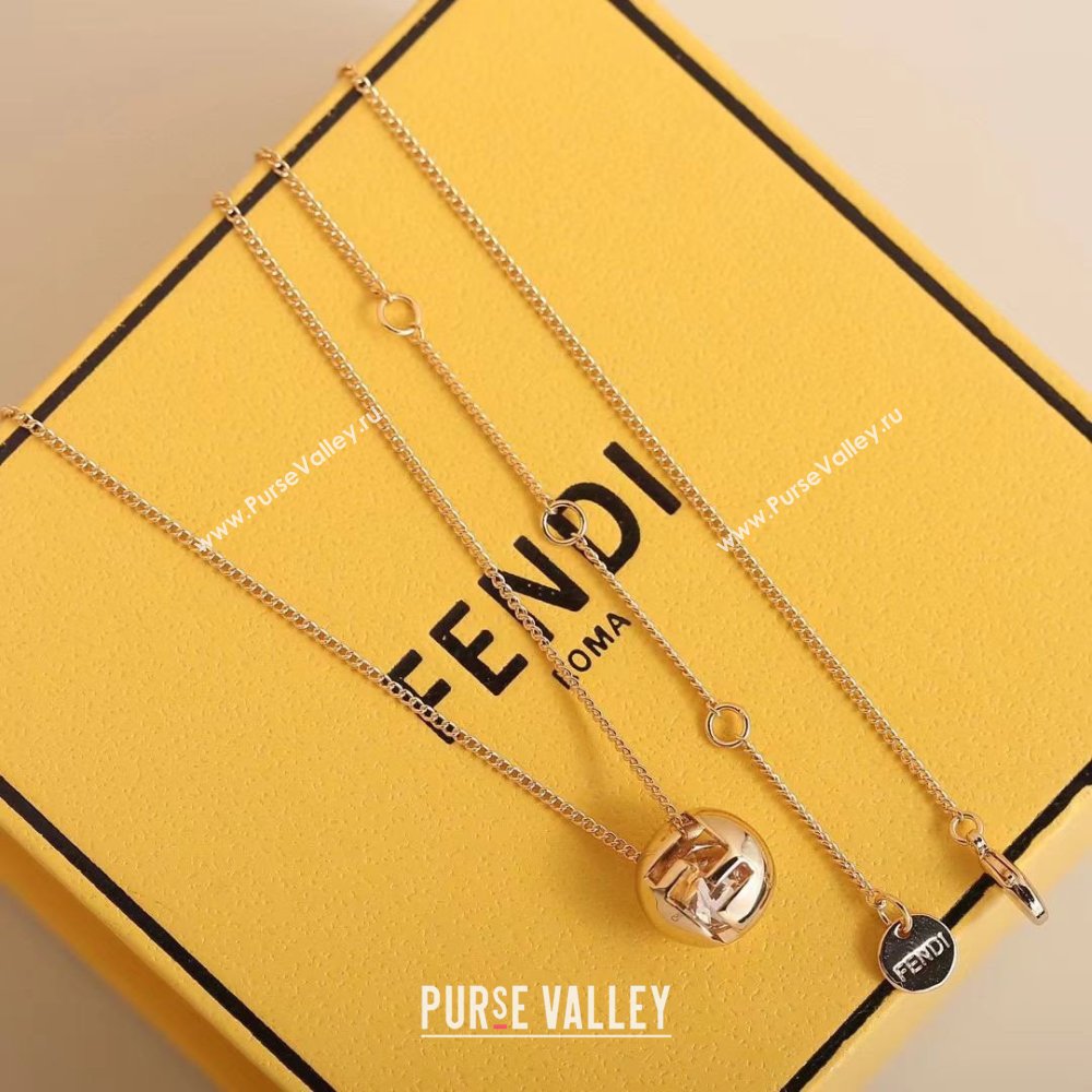 Fendi Sphera Necklace F110310 Gold 2025 (YF-25110310)