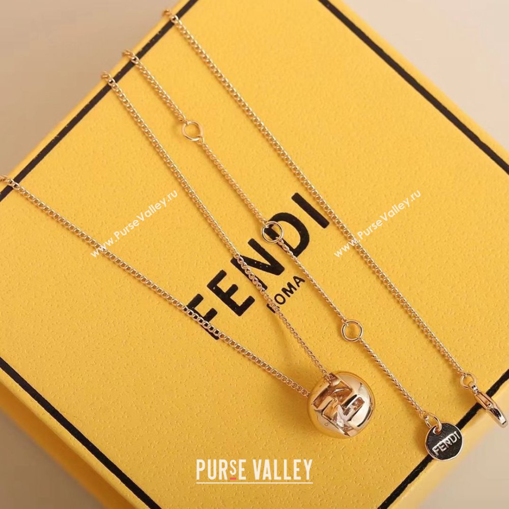 Fendi Sphera Necklace F110310 Gold 2025 (YF-25110310)