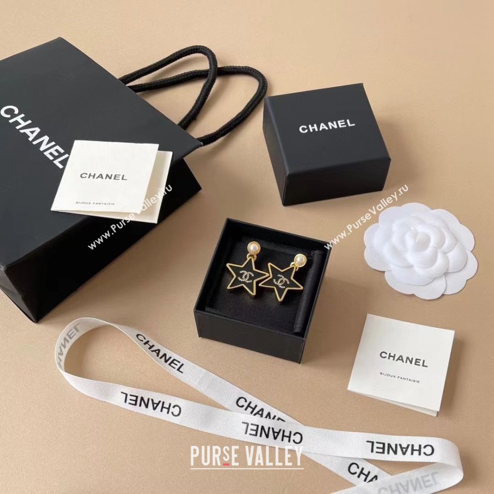 Chanel Star Earrings CH103113 Black 2025 (YF-25103113)