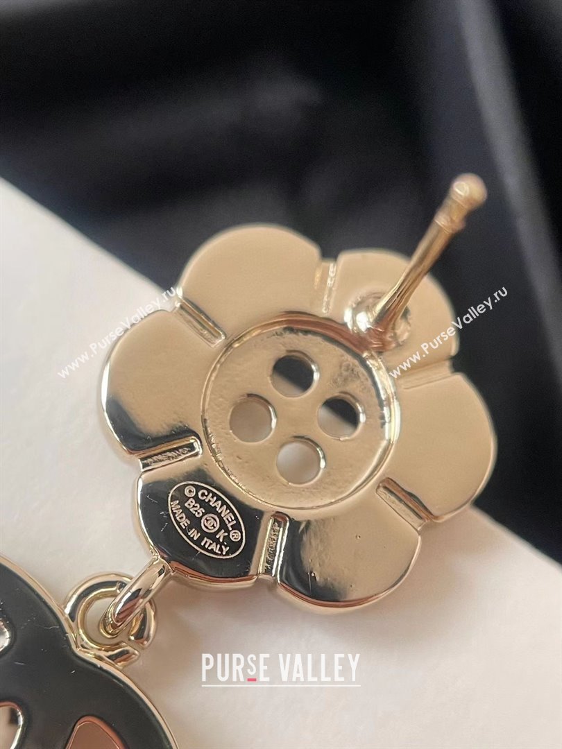 Chanel Bloom Button Pendant Earrings CH103114 Gold 2025 (YF-25103114)