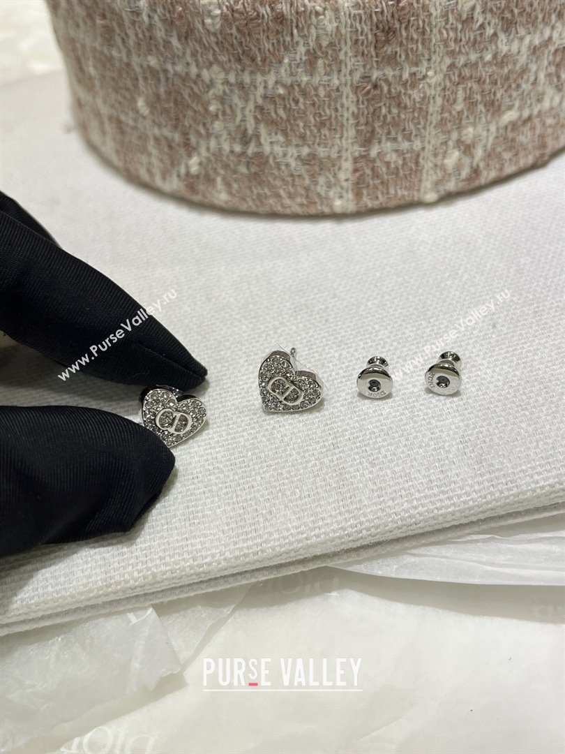 Dior Heart CD Earrings D110327 Silver 2025 (YF-25110327)
